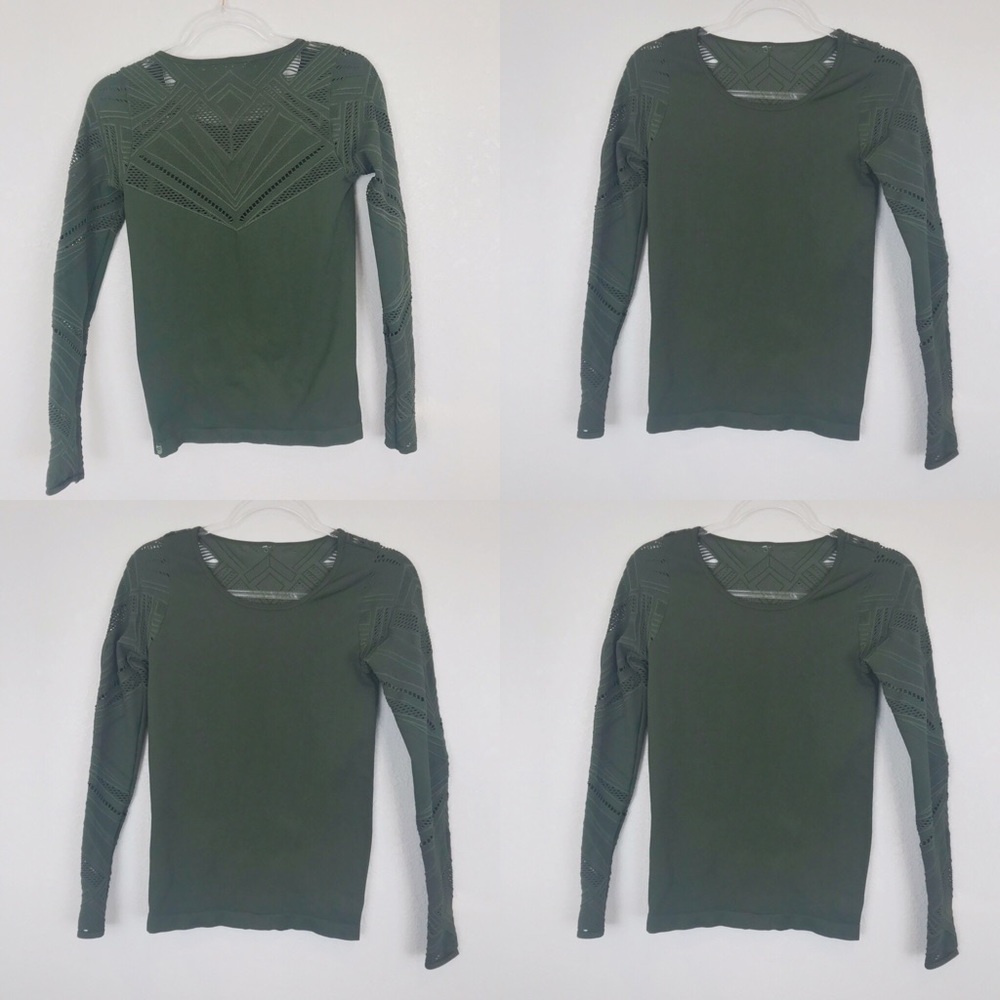 Fabletics green Isabella laser cut seamless top - Picture 8 of 8